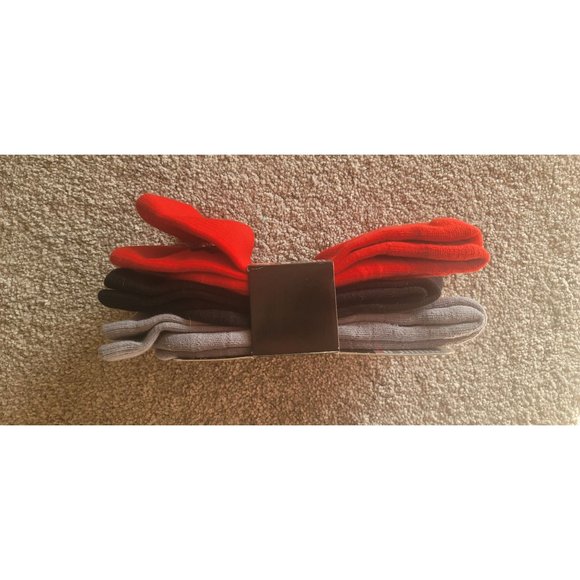 Under Armour Elevated Mens Performance Crew Socks, Red Gray Black 3 Pack - Picture 2 of 3